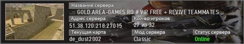 ..:: GOLD.AREA-GAMES.RO # VIP FREE + REVIVE TEAMMATES ::