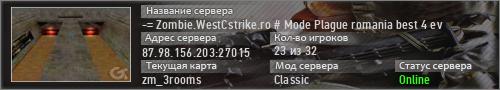 -= Zombie.WestCstrike.ro # Mode Plague romania best 4 ev