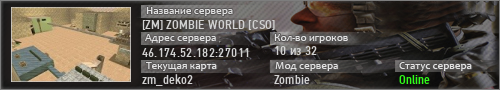 [ZM] ZOMBIE WORLD [CSO]