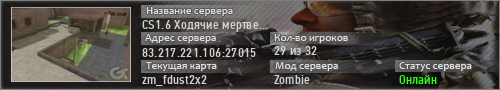 CS1.6 Ходячие мертвецы #1 RU — AZURE-GAMING.RU