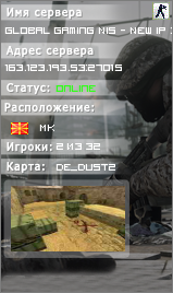 Global Gaming Nis - New ip : 31.56.0.98:27015